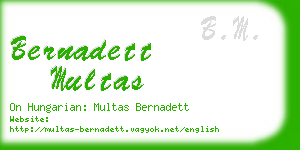 bernadett multas business card